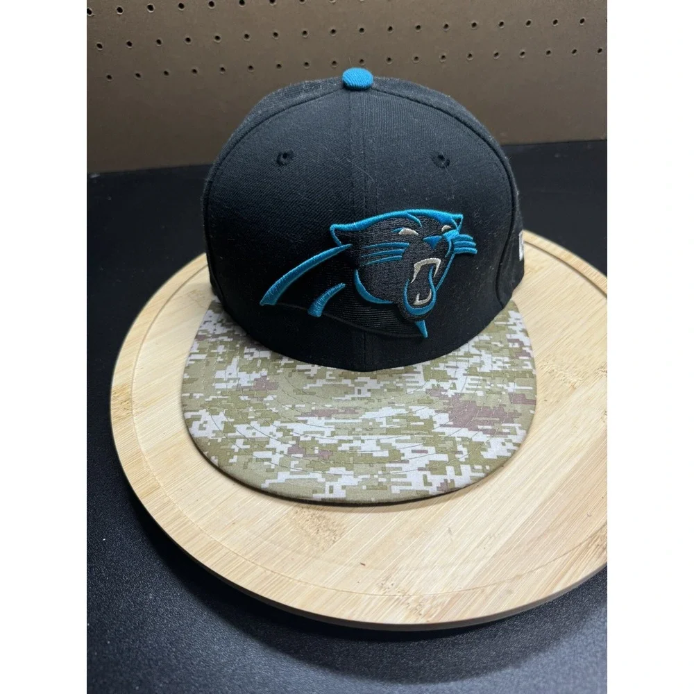 New Era 59FIFTY CAROLINA PANTHERS SALUTE TO‎ SERVICE Hat ON FIELD Cap Camo 7